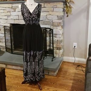 Black and white dress.